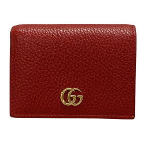 Gucci GG Marmont Wallet Red Leather - Picture 1 of 9